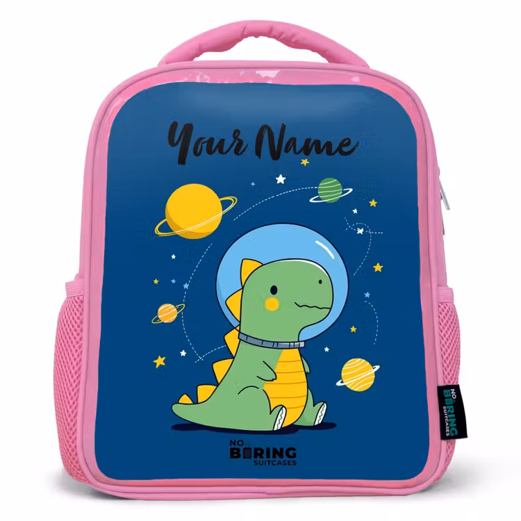 Kids backpack - Pink - Dino - Planet - Star - Blue — 1