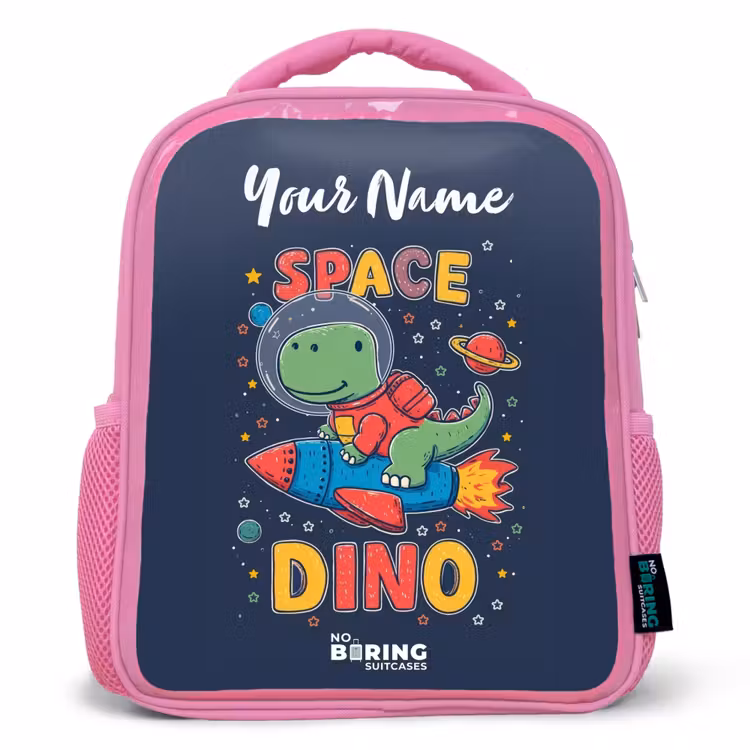 Kids backpack - Pink - Dinosaur - Green - Rocket - Starry Sky — 1