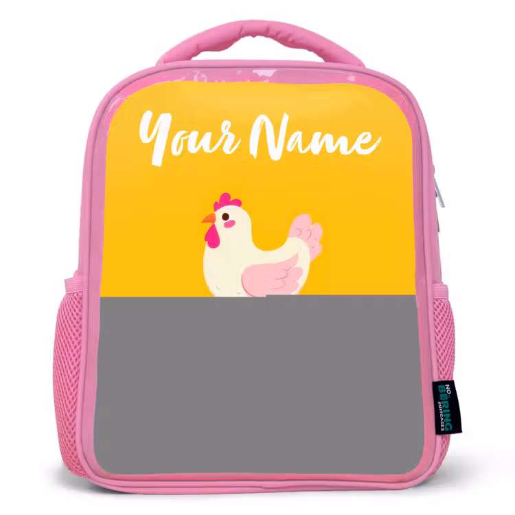Kids backpack - Pink - Kip - Roller skates - Yellow — 1