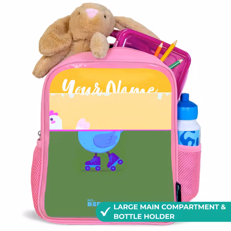 Kids backpack - Pink - Kip - Roller skates - Yellow — 2