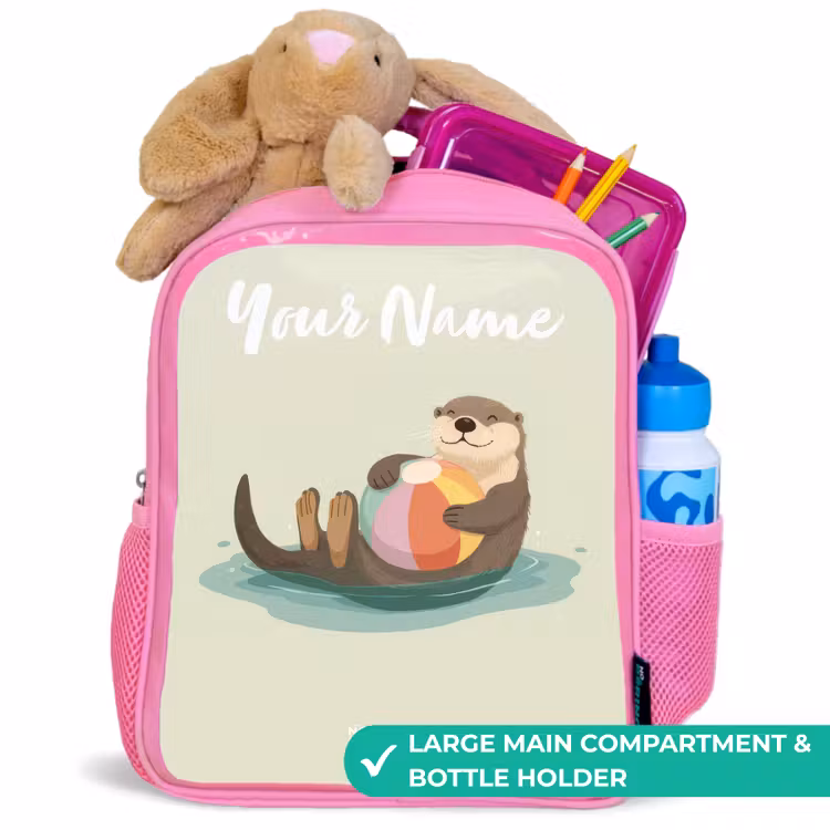 Kids backpack - Pink - Otter - Beach Ball - Water — 2