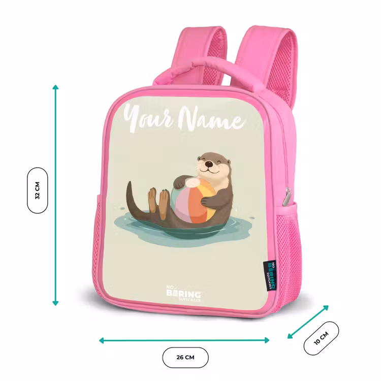 Kids backpack - Pink - Otter - Beach Ball - Water — 3
