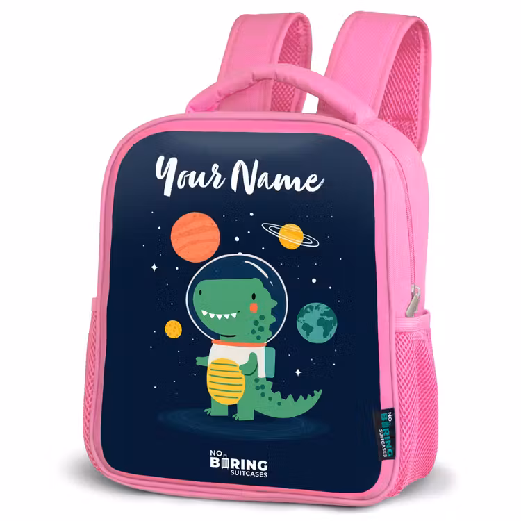 Kids backpack - Pink - Space - Dino - Planets - Stars — 4