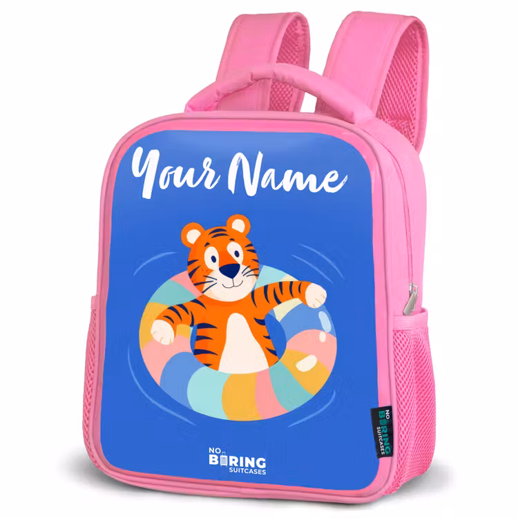Kids backpack - Pink - Tiger - Swimming Band - Water — 4