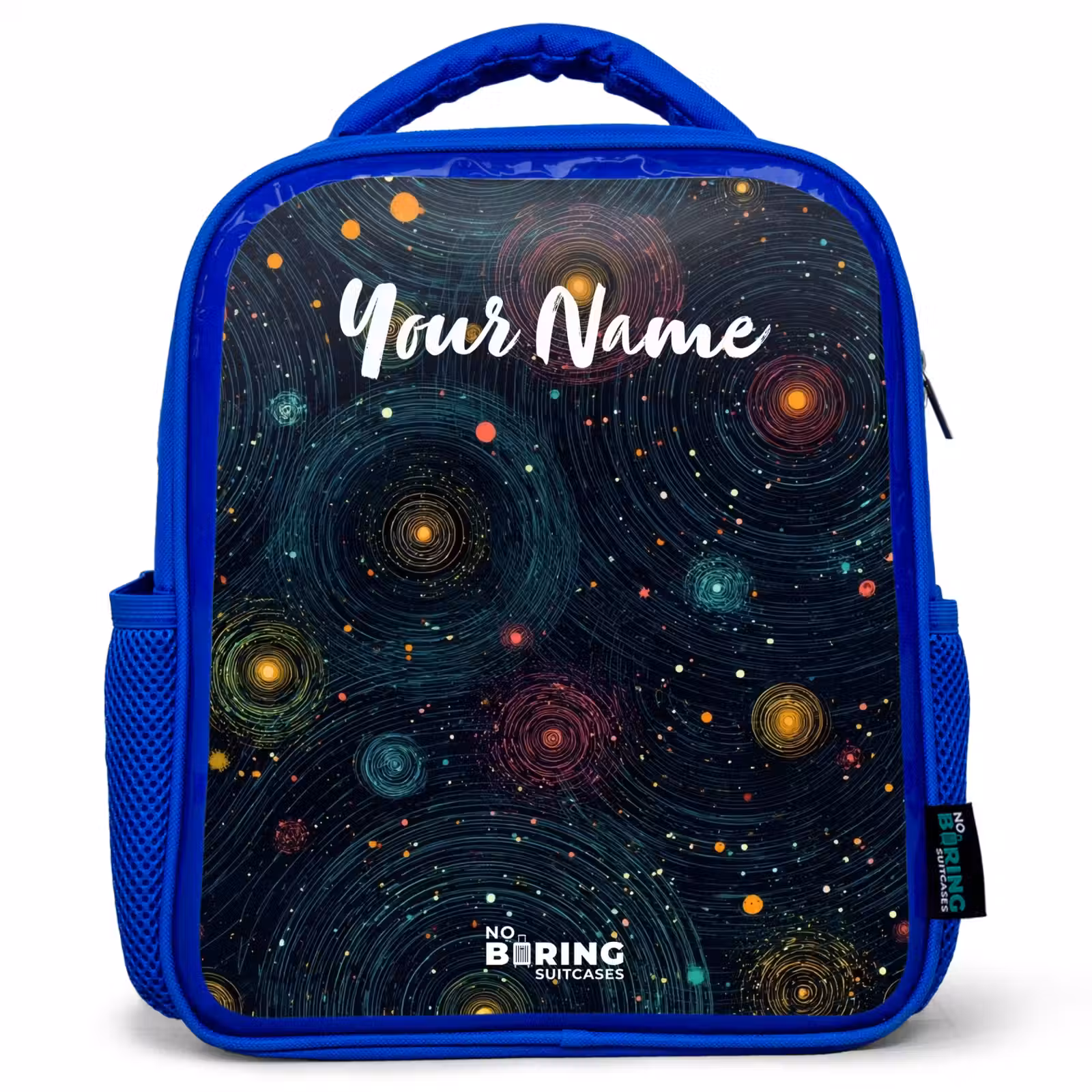 Kids backpack - Blue - Stars - Planets - Colorful — 1