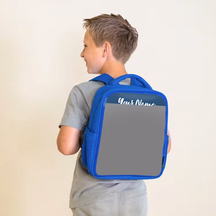 Kids backpack - Blue - Animal - Space - Planet - Rocket — 2