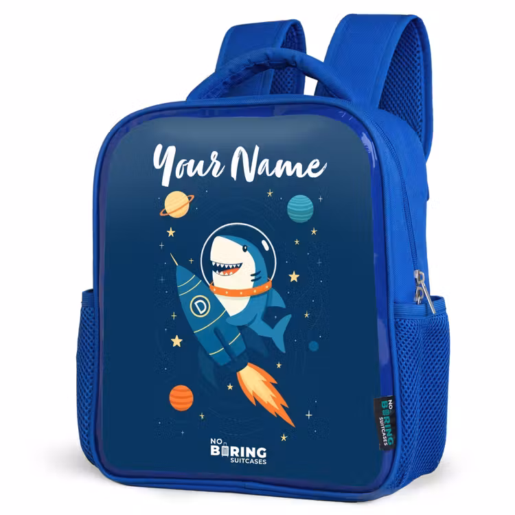 Kids backpack - Blue - Animal - Space - Planet - Rocket — 7