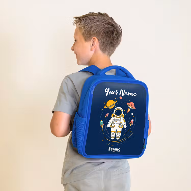 Kids backpack - Blue - Astronaut - Planet - Stars - Rocket — 2