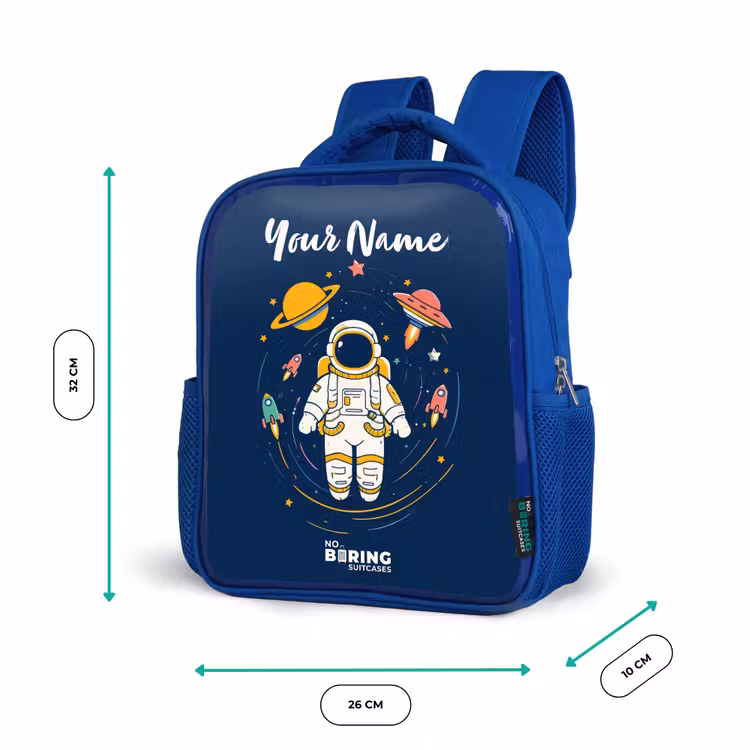 Kids backpack - Blue - Astronaut - Planet - Stars - Rocket — 6