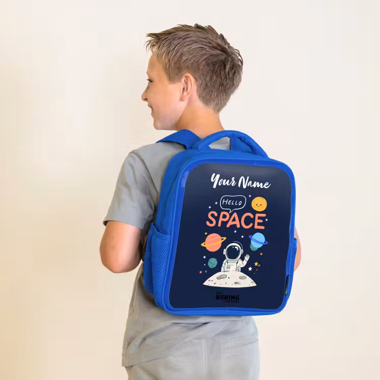 Kids backpack - Blue - Astronaut - Quote - Planets - Stars — 2