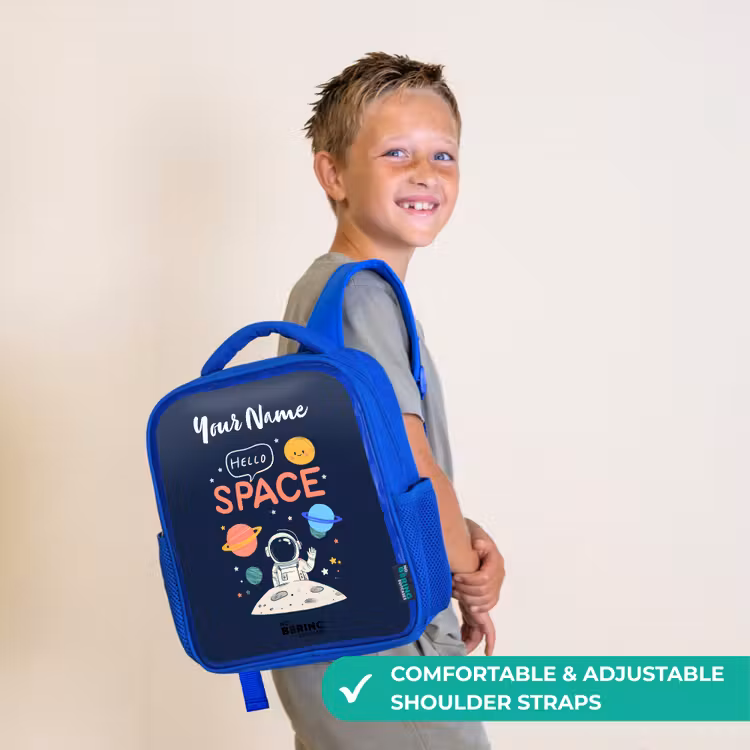 Kids backpack - Blue - Astronaut - Quote - Planets - Stars — 4