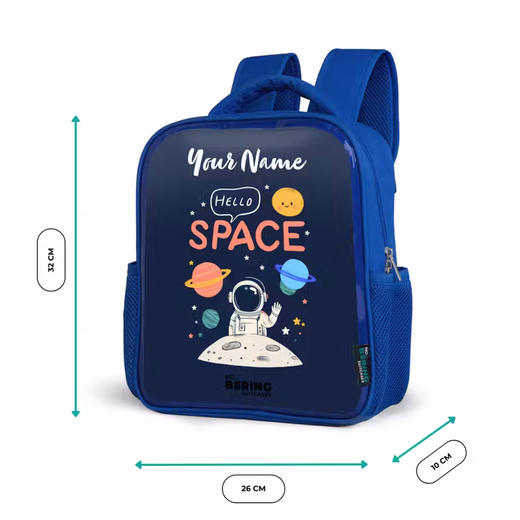 Kids backpack - Blue - Astronaut - Quote - Planets - Stars — 6