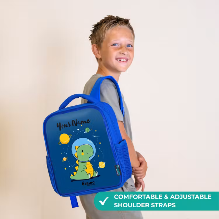Kids backpack - Blue - Dino - Planet - Star - Blue — 4