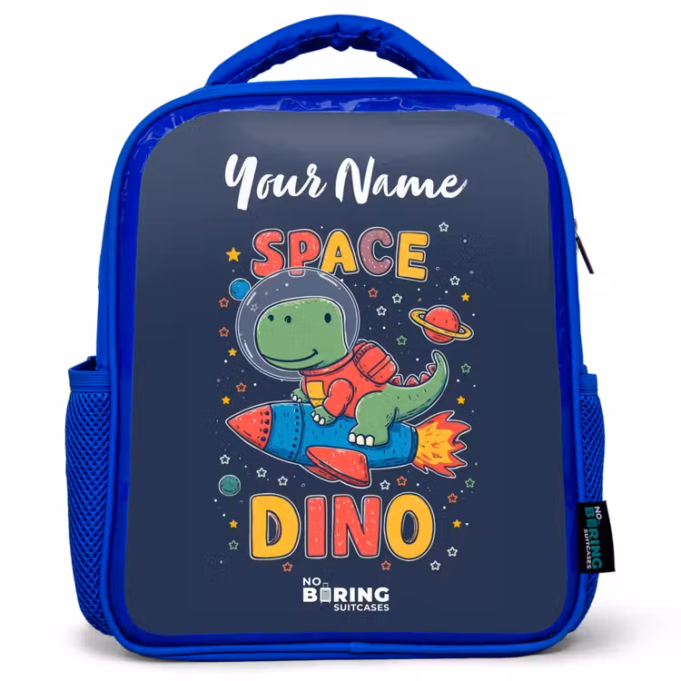 Kids backpack - Blue - Dinosaur - Green - Rocket - Starry Sky — 1