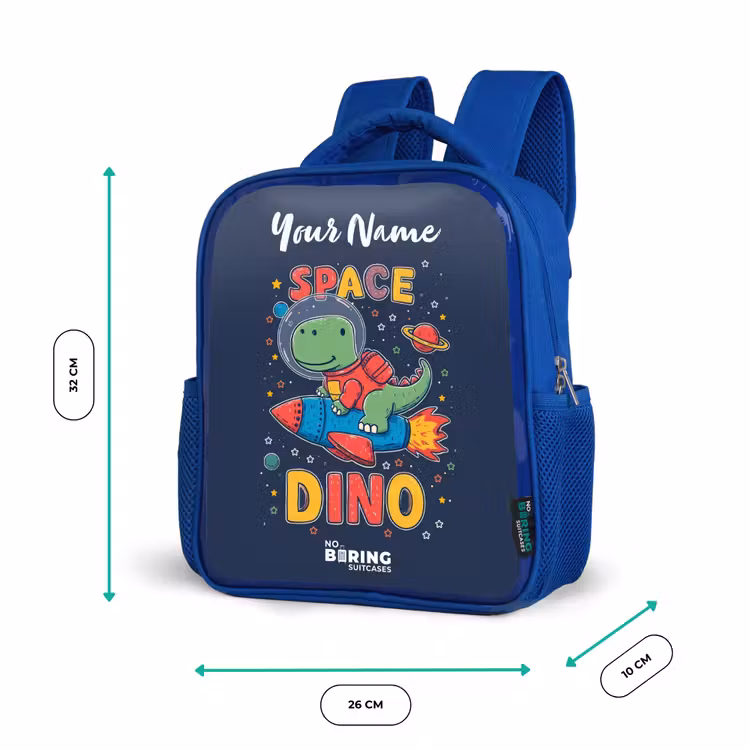 Kids backpack - Blue - Dinosaur - Green - Rocket - Starry Sky — 6