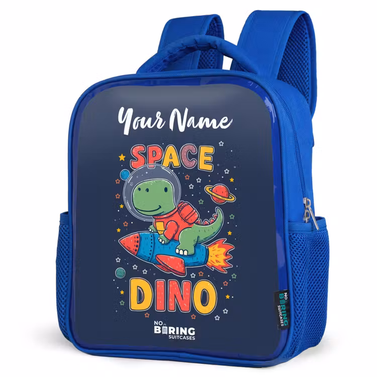 Kids backpack - Blue - Dinosaur - Green - Rocket - Starry Sky — 7