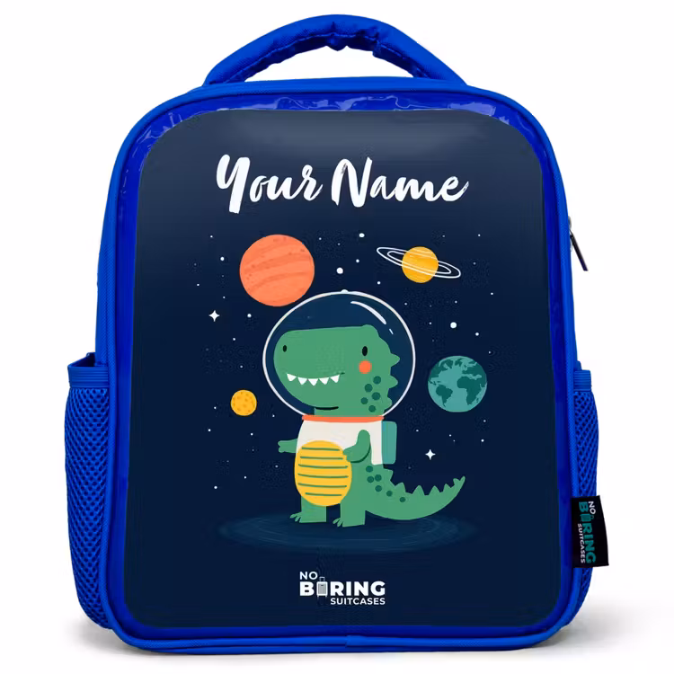 Kids backpack - Blue - Space - Dino - Planets - Stars — 1