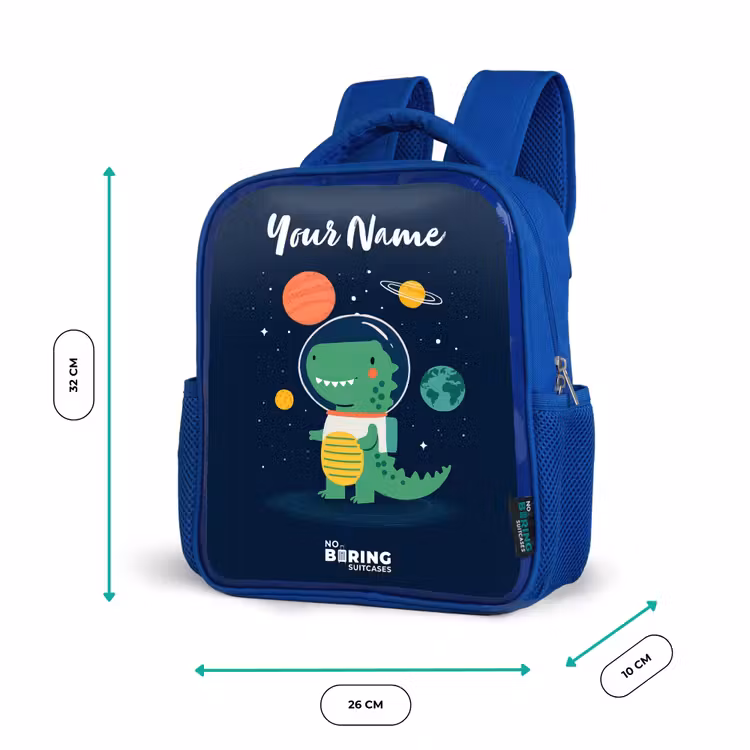 Kids backpack - Blue - Space - Dino - Planets - Stars — 6