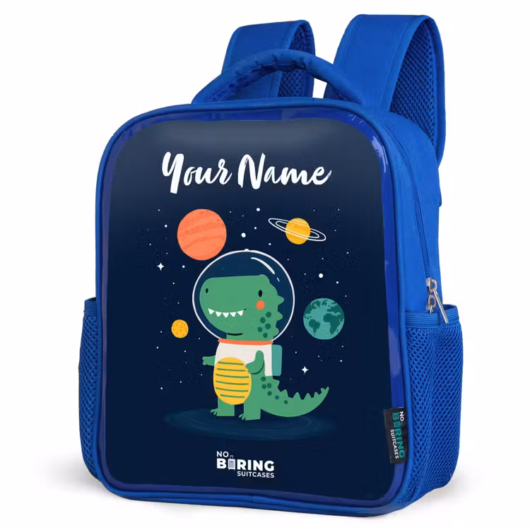 Kids backpack - Blue - Space - Dino - Planets - Stars — 7