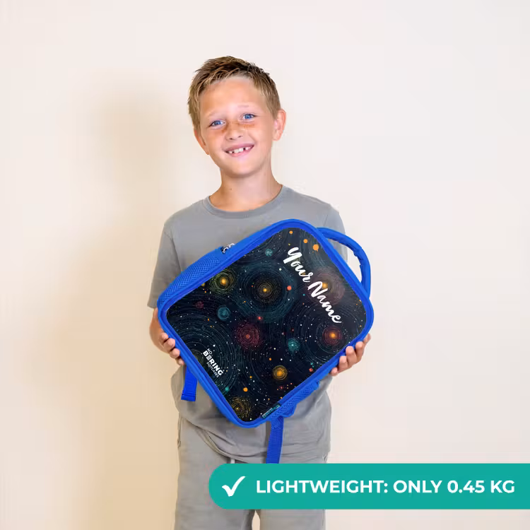 Kids backpack - Blue - Stars - Planets - Colorful — 3