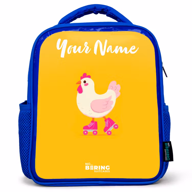 Kids backpack - Blue - Kip - Roller skates - Yellow — 1