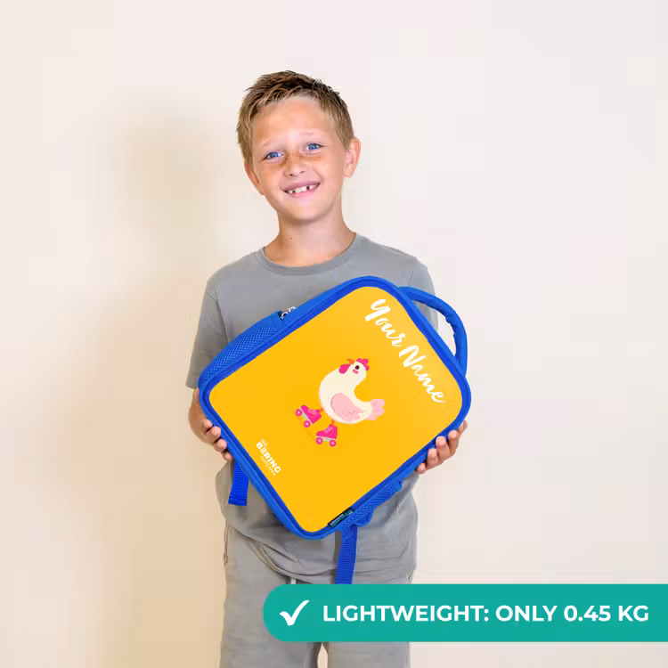Kids backpack - Blue - Kip - Roller skates - Yellow — 3