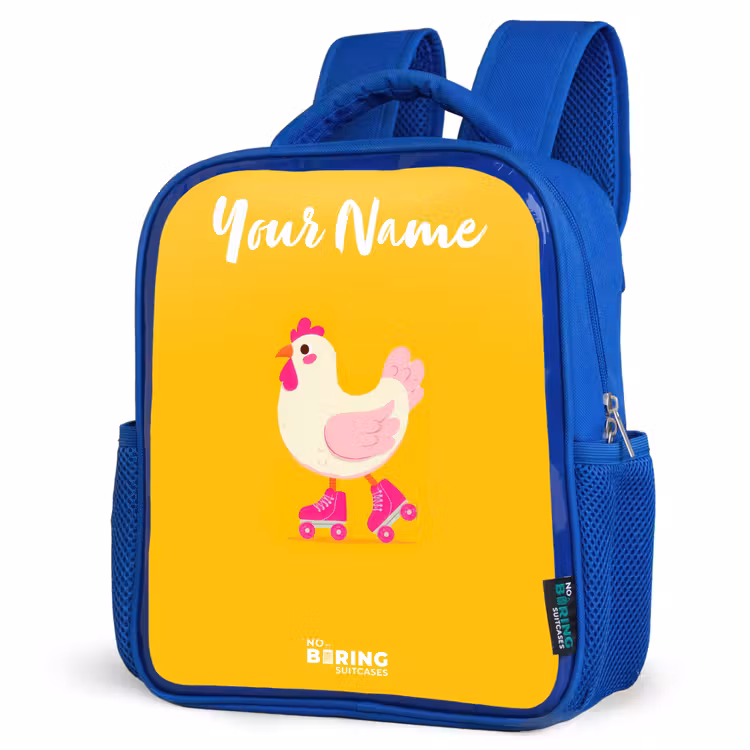 Kids backpack - Blue - Kip - Roller skates - Yellow — 7