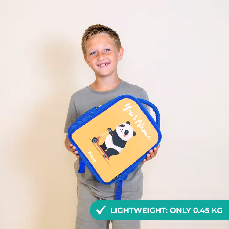 Kids backpack - Blue - Panda - Step - Yellow — 3