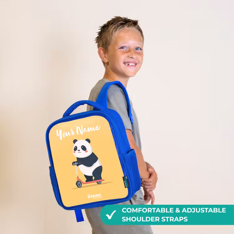 Kids backpack - Blue - Panda - Step - Yellow — 4
