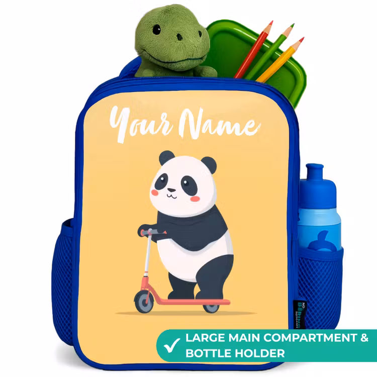 Kids backpack - Blue - Panda - Step - Yellow — 5