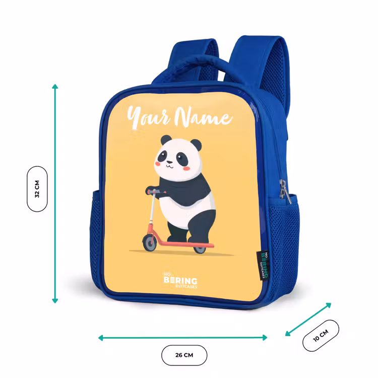 Kids backpack - Blue - Panda - Step - Yellow — 6