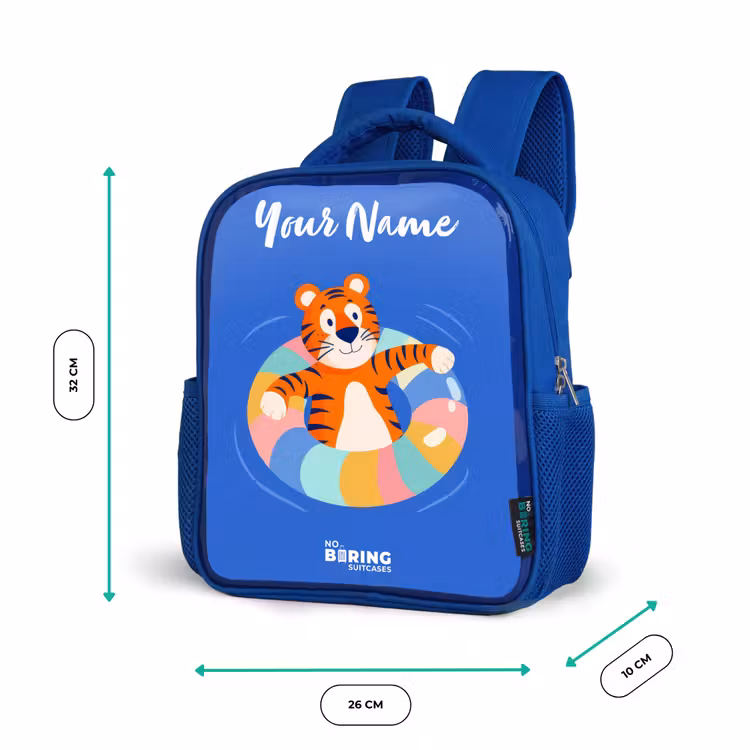 Kids backpack - Blue - Tiger - Swimming Band - Water — 6
