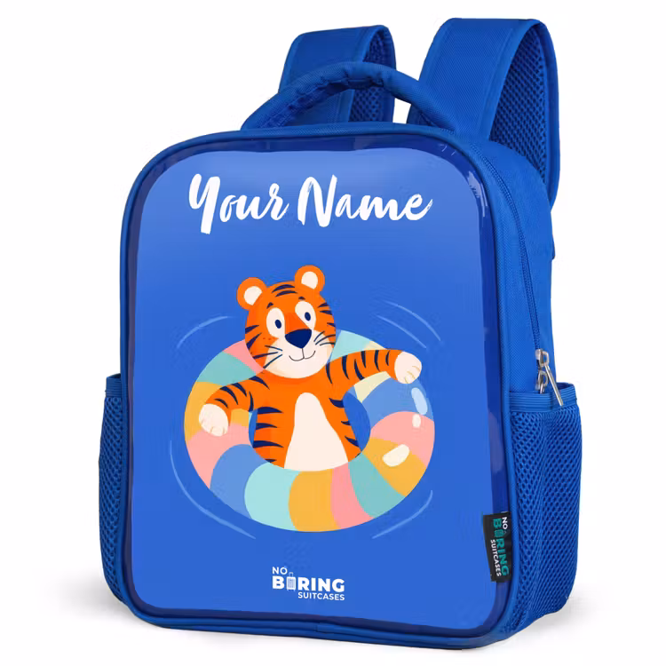 Kids backpack - Blue - Tiger - Swimming Band - Water — 7