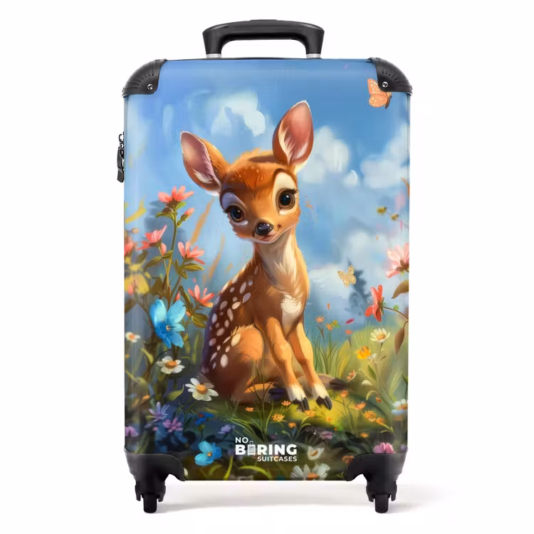 Suitcase - Bailey flower deer — 1
