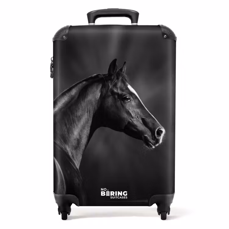 Suitcase - black-stallion-in-profile-horsepower-joost — 1