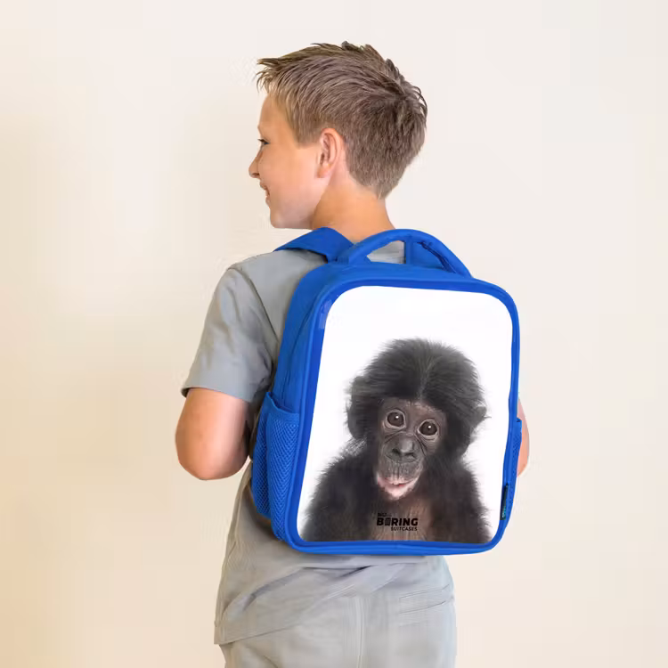 Kids backpack - Blue - Charlie Chimp — 2