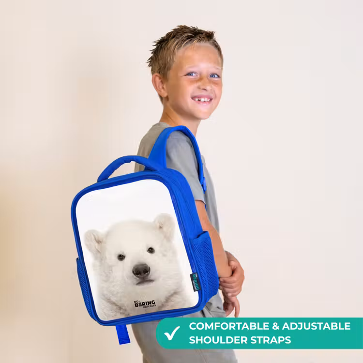 Kids backpack - Blue - Cute Polar Bear — 4