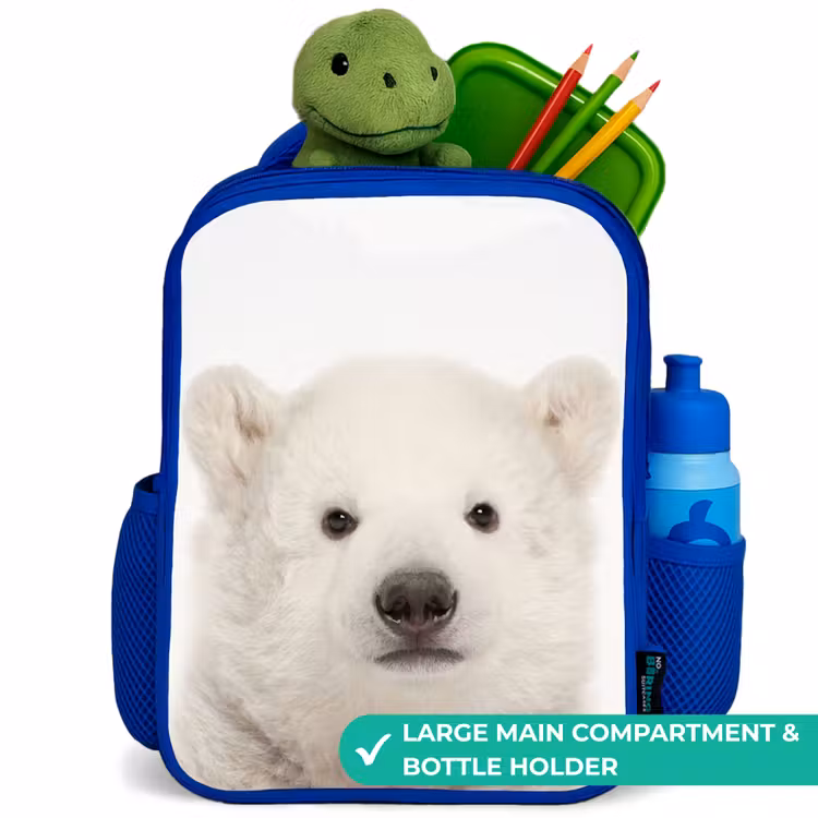 Kids backpack - Blue - Cute Polar Bear — 5