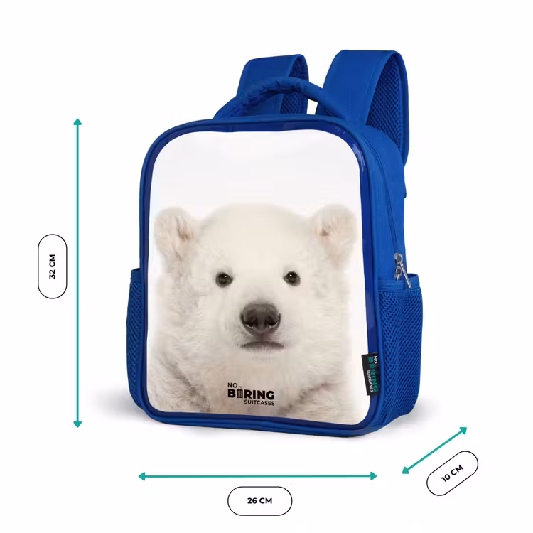 Kids backpack - Blue - Cute Polar Bear — 6
