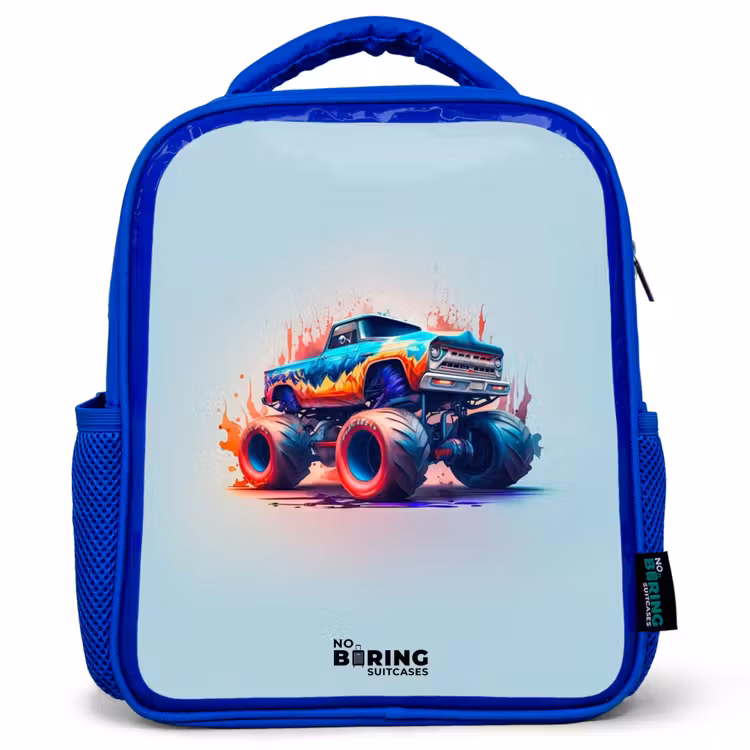 Kids backpack - Blue - Fierce Wheels — 1