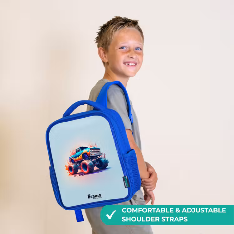 Kids backpack - Blue - Fierce Wheels — 4