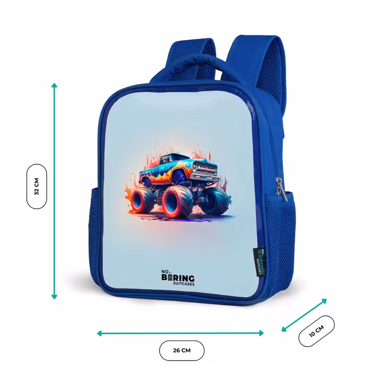 Kids backpack - Blue - Fierce Wheels — 6