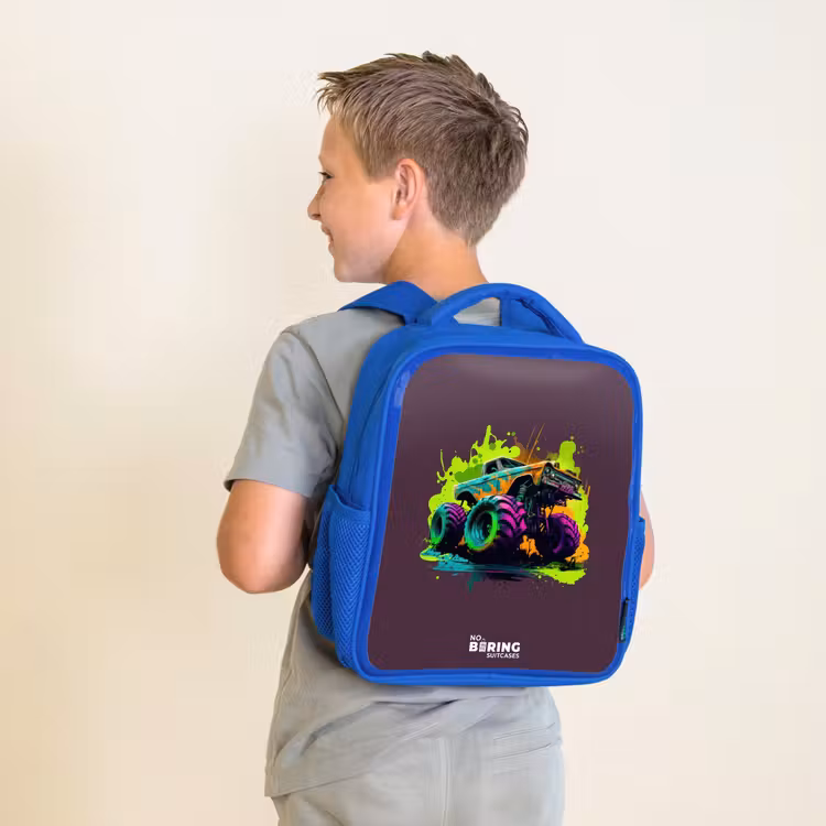 Kids backpack - Blue - Neon Wheels — 2