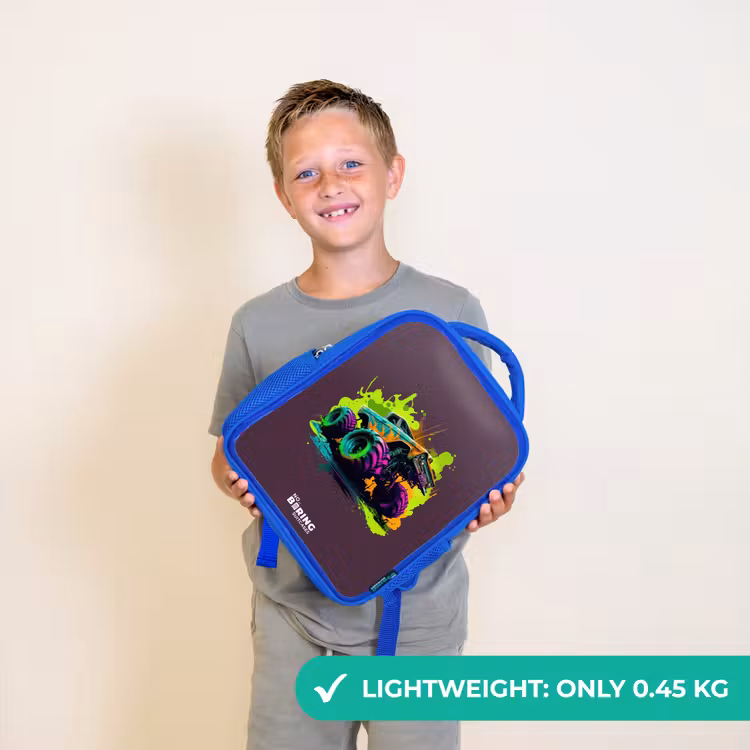 Kids backpack - Blue - Neon Wheels — 3