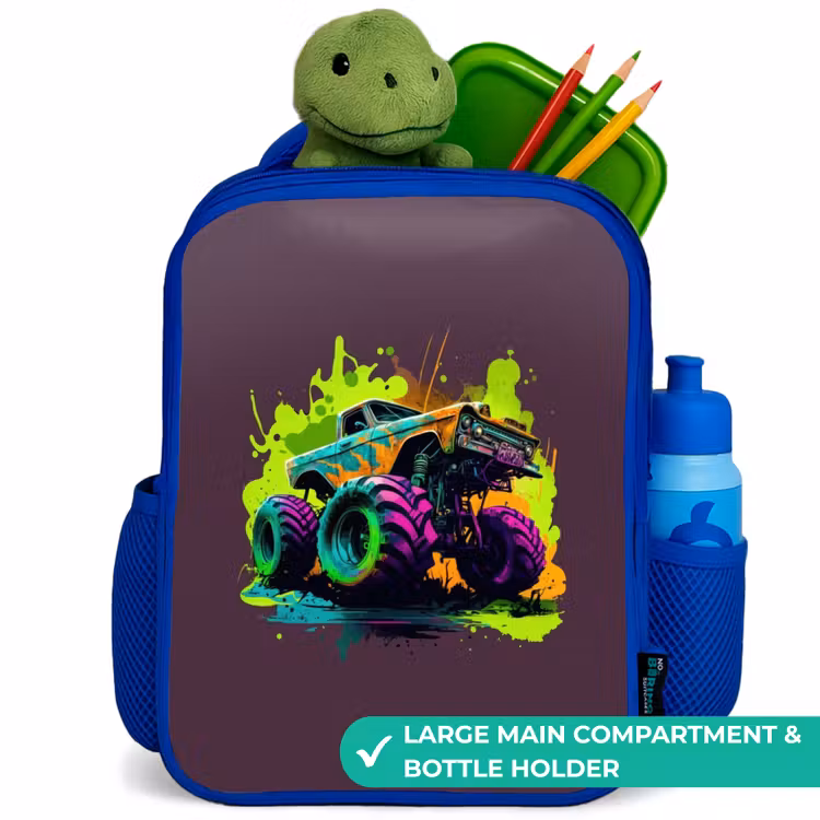 Kids backpack - Blue - Neon Wheels — 5