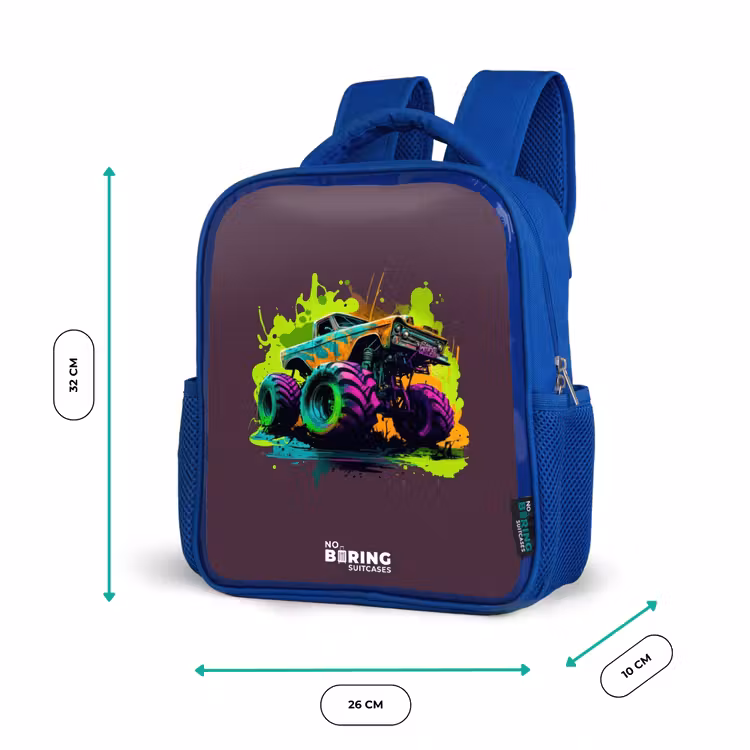 Kids backpack - Blue - Neon Wheels — 6