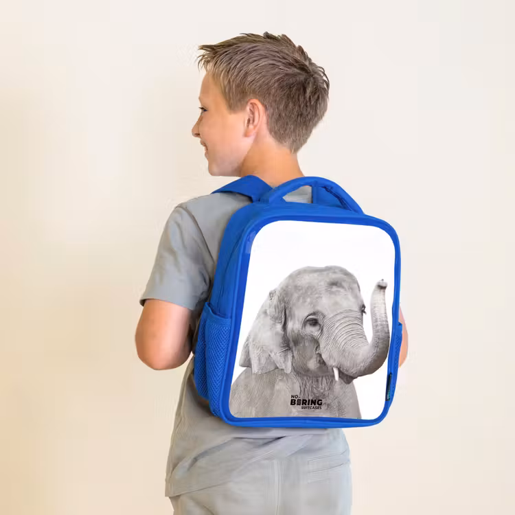 Kids backpack - Blue - Oscar Elephant — 2