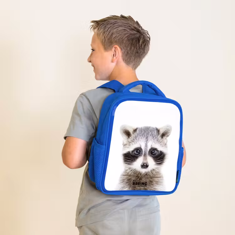 Kids backpack - Blue - Rachid Racoon — 2