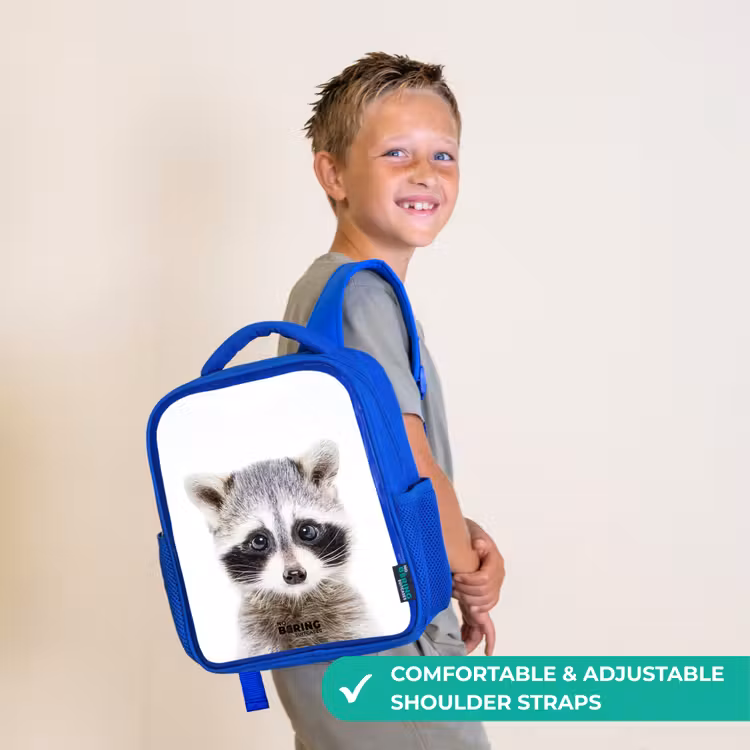 Kids backpack - Blue - Rachid Racoon — 4