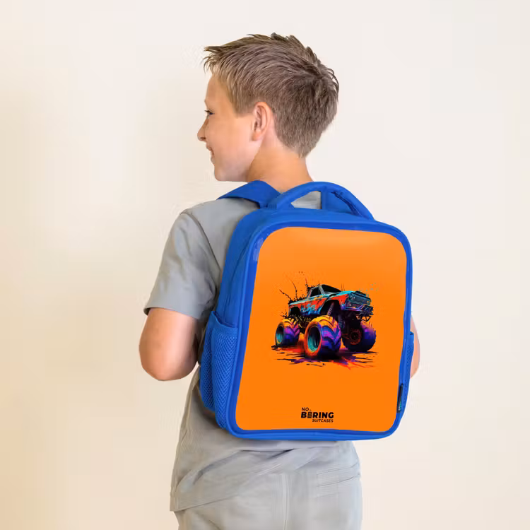 Kids backpack - Blue - Rainbow Wheels — 2